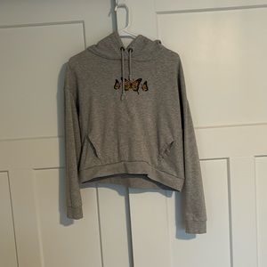Aeropostale butterfly cropped sweatshirt